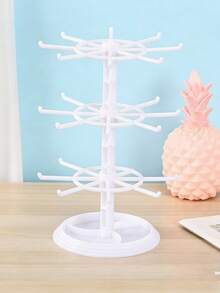 Rotatable Storage Rack Keychain Display Rack Desktop Jewelry Rack With Tray For Necklace Earrings Bracelets Glasses Jewelry Accessories Storage Vanity Key Holder Storage Display Dorm Rroom Essentials College Back To School Bathroom Room Dorm Decor - Multicolor - View 20