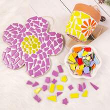 180g/6.35oz Mixed Color Asymmetric DIY Ceramic Mosaic Tiles Shattered Ceramic Pieces Craft Material Collage Tile Decoration Loose Material - A - View 7