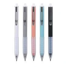 Bút bi mực đen 1mm, cán mềm, có thể thu vào, dùng cho cả nam và nữ, dùng trong văn phòng (kẹp bạc) - màu trơn - Xem 8