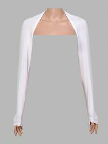 1 chiếc khăn quàng cổ nữ màu trơn, chất liệu viscose, cổ tròn, tay giả, có cổ áo, phụ kiện dài tay đa năng cho áo khoác màu trơn, áo cổ lọ. - Nhiều màu sắc - Tay áo raglan ngoại cỡ - Xem 18