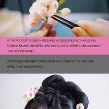 手工制作粉色玫瑰发饰，丝绒材质，中国制造，精美礼品 - 粉色 - 查看 11