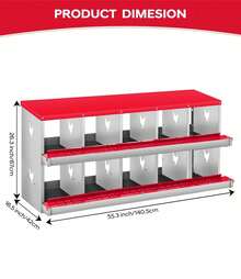 Egg Handling Supplies - Red 10-compartment - View 2