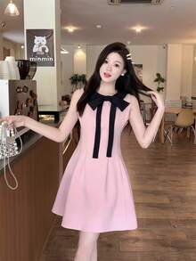Women Short Dresses - Pink - View 5
