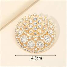 1件畅销全镶钻防滑日月胸针，奢华小众新款胸针花朵 - 彩色 - 查看 7