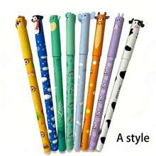 8 bolígrafos de gel borrables, con múltiples colores de tinta y diseños de Body, punta de 0.5mm, patrones de animales surtidos, ideales para fiestas infantiles, útiles escolares, papelería divertida, regalos de cumpleaños - Multicolor - Ver 8