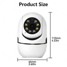 5MP WiFi Camera, Pet Monitor, Desktop Pet Monitoring Camera, Pet Camera, Remote Real-Time Pet Monitoring, Supports Cloud Storage And SD Card Storage, Two-Way Audio, Color Night Vision And PTZ Rotation Function (Power Adapter Not Included) - White - View 9