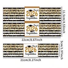 20 piezas/10 hojas Etiquetas para botellas de agua de Graduación Clase de 2026, Envoltorios de felicitaciones para botellas de agua de graduación, Pegatinas para botellas de graduación para decoración de fiesta de graduación - Multicolor - Ver 2