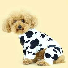 1件宠物服装，猫咪四脚套装，轻便春秋季防掉毛宠物服 - 黑與白 - 查看 3