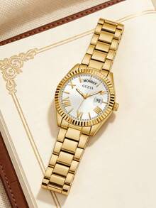 Guess Women's Quartz Watch, Quartz Movement, Stainless Steel Strap, Stainless Steel Case, Suitable For Daily Wear, Gatherings And Other Occasions GW0308L2 GW0308L5 - White + Gold Strap - View 7