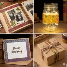 2026 Retro Washi Tape Set (12 Rolls) - Floral And Bird Pattern Decorative Tape, Suitable Diaries, Scrapbooks, Wrapping, Aesthetic Planning Kits, And Crafts. Women And Girls. - 樓蘭散 - 查看 9