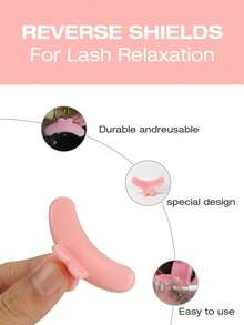 1pc Reusable Eyelash Lift Pad, Non-Slip Anti-Fall Eyelash Curler, Suitable For Eyelash Tinting/Lifting, Comes With Eyelash Extension Curling Rod - Multicolor - View 3