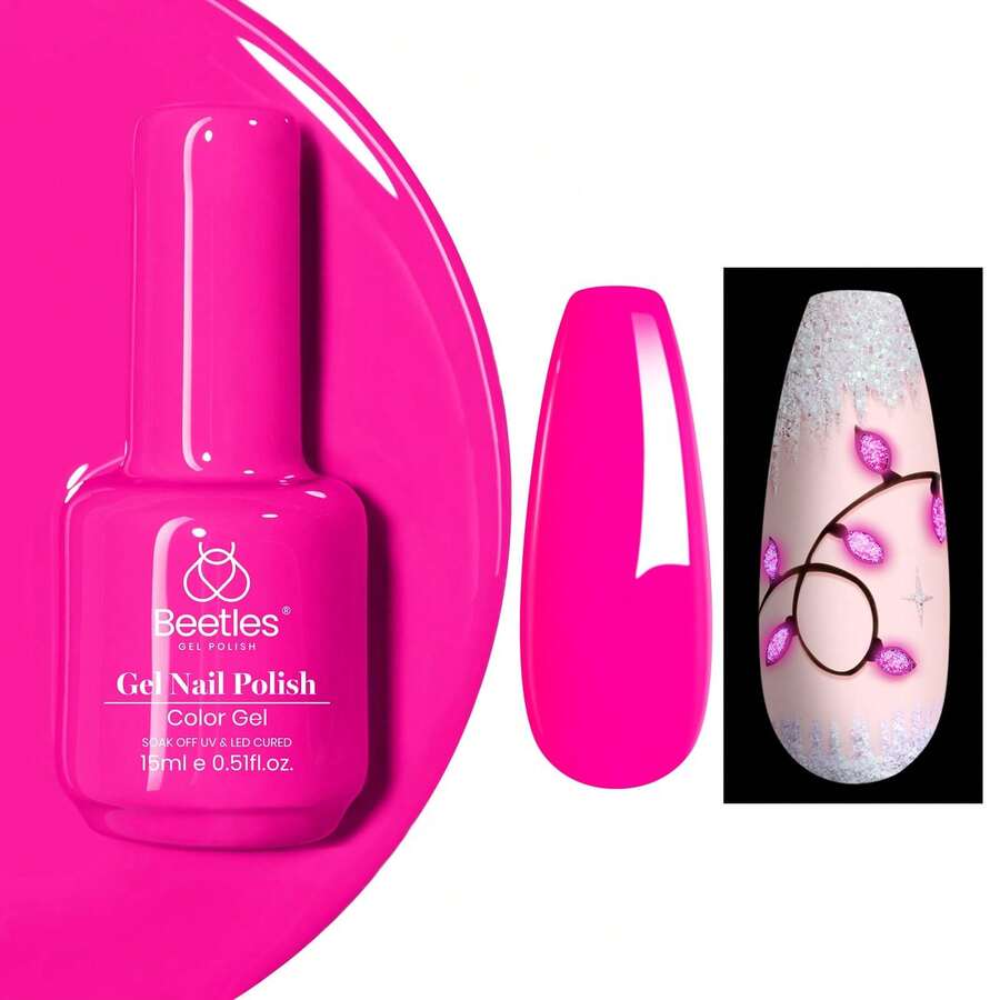 Beetles White Gel Nail Polish -1PC 15ml White Spring Colors Gel Polish - Luminous Pink - View 1