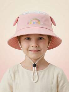5-11 Years Old Cartoon Pattern Super Cute Baby Lightweight Bucket Hat, Boys Girls Spring Summer Autumn Sun Protection Hat - 1PC - View 2