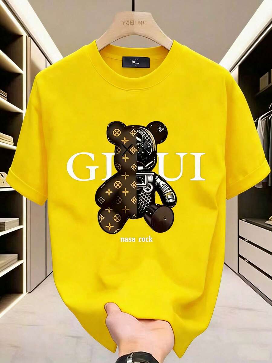 GucciS Modern Elegant And Timeless Classic USA-Shirt-LeeS/DiorSSNew Casual-Shirts Men And WomenUnisex Casual-Shirts - 黃色 - 查看 1