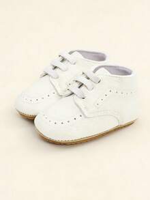 Newborn Soft Bottom Rocking Shoes, Non-Slip Lightweight Unisex Infant Simple Loafers, Soft Bottom Anti-Slip Prewalker Shoes - White - View 11