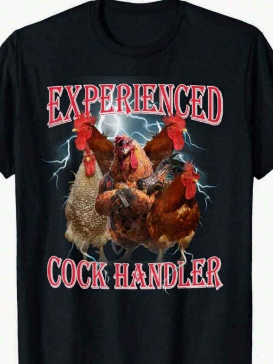 Funny Adult Humor Experienced Co-Ck Handler Inappropriate T-Shirt, Unisex Funny Graphic T Shirts - Shape - View 1