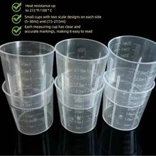 30ml 1oz Plastic Measuring Cup Transparent Kitchen Medicine Cups, Transparent Laboratory Double-Sided Scale Cup, Baking And Cooking Home Laboratory Measuring (10pcs) - Default - View 6