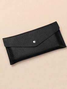 1pc Reusable PU Leather Cash Envelope, Suitable For Travel And Budgeting, Multifunctional Bill Fold With Coin Pouch - Multicolor - View 4