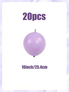 20/40pcs Purple Connecting Balloons Set, DIY Balloon Chain, Suitable For Creating Balloon Wall, Heart Arch, Tail Balloons, Applicable For Wedding, Birthday, Welcome Party, Valentine's Day, Proposal And Anniversary Party Decoration - Multicolor - View 8