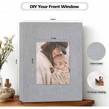 Bộ 2 album ảnh 4x6 inch, album nhỏ bằng vải lanh có ngăn đựng 80 ảnh với 40 túi, quà tặng cho phụ nữ, các bà mẹ, gia đình và em bé. - A - Xem 8