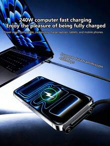 New Foldable Phone Stand With Charging Cable, 90° Angled Design For Charging And Watching Videos, Compatible With Android Phones And 15-17, Braided Cable Durable - Black - View 4