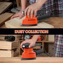 Corded Multi-Function Detail Sander With Micro-Filter Dust Box,15000RPM, 9 Additional Attachments & 60 Pieces Of Sandpaper - Basic Sander - View 8