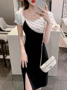 Women Midi Dresses - Black - View 5