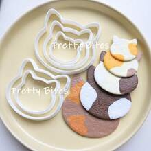 猫形饼干模具 猫咪饼干糕点饼干模具 DIY饼干翻糖蛋糕模具 翻糖糖霜饼干烘焙配件 - 白色 - 查看 3