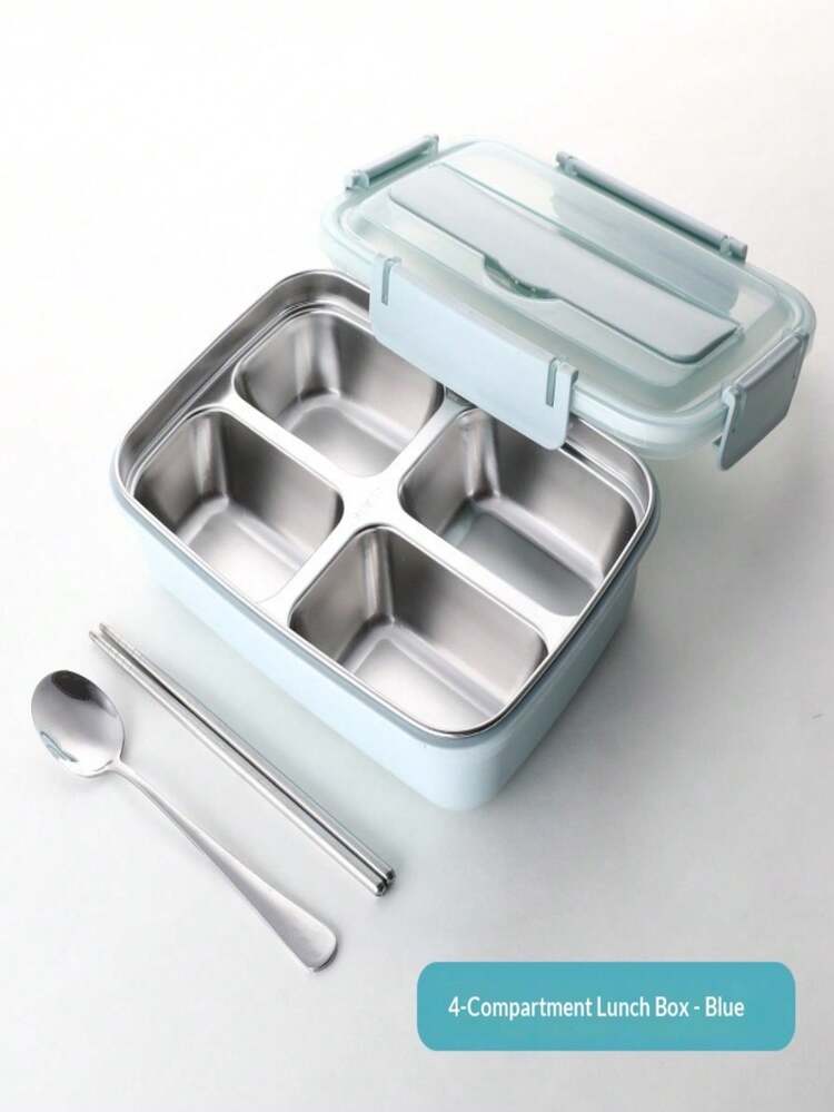 Fiambrera de acero inoxidable, con compartimentos de gran capacidad, a prueba de fugas, fiambrera portátil para estudiantes y trabajadores de oficina - Multicolor - Añade 12