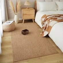 1pc Brown Bedroom Carpet, Durable And Easy To Clean, Pineapple Round Simple Home Bedroom Carpet, Washable Non-Slip Edging, Suitable For Bedroom, Balcony, Terrace, Digital Printing Polyester, Thickness 0.7cm, 1000g/㎡ - 8 - View 2