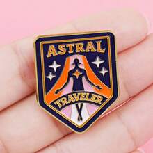 1pc ASTRAL TRAVELER Enamel Lapel Pin - Unique Badge For Backpacks And Clothing - Multicolor - View 7