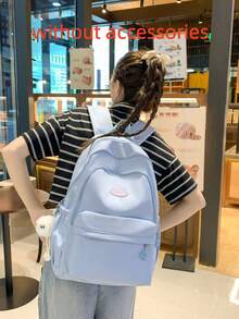 Ny ryggsäck i avslappnad stil, lämplig för gymnasieelever, högskolestudenter, stor kapacitet, flera fickor, multifunktionell, mångsidig - Multifärgad - Visa 4