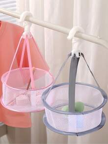 1pc Women's Makeup Brush Cleaning Sponge Tool Storage Rack, Foldable Mini Makeup Sponge Drying Net Bag, Home Use - D - View 6