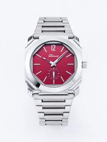 男士奢华八角形表盘腕表 - 不锈钢表带，简约模拟腕表，带小秒针表盘，适合商务和休闲场合佩戴（多种颜色可选） - 均碼 - 查看 13