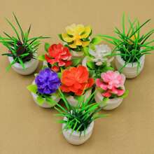 Dollhouse Mini Plant Model Potted Plants, Micro Landscape Potted Plants, Outdoor Artificial Flower Potted Plants, Artificial Green Plants, Mini Green Plant Potted Plants, Dollhouse Decor Accessories, Micro Scene Photography Props, Artificial Small Potted Plants Micro Landscape Decor - Multicolor - View 8