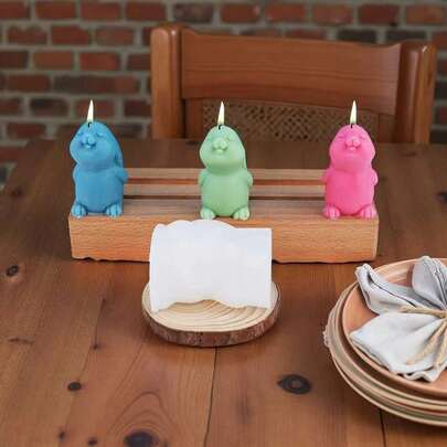 1个兔眼造型蜡/皂硅胶模具，手工DIY香石装饰模具，多种图案可选，不粘易脱模