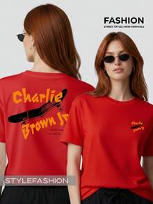 Camiseta Aesthetic Unissex Charlie Chorão La Familia Brown Jr Rock e Skate Camisa Estilo Streetwear - Vermelho - Visão 2