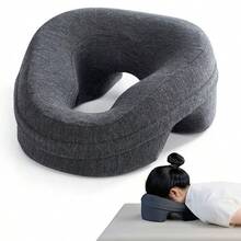 Almohada facial para cama reposacabezas de masaje almohada facial después de la cirugía ocular recuperación posterior a los ojos o bronceado en la playa durmientes propensos con diseño - Grisoscuro - Ver 8