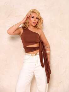 Knitted Fabric Holiday Night Bachelorette Party Trip - 鏽棕色 - 查看 4