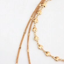 Women's Heart Pendant Multilayer Necklace, Minimalist Fashion Choker Suitable For Daily Wear - Multi-layered Heart Pendant - View 8