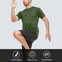 Veldtholos 6pcs Men's Breathable Athletic Short Sleeve T-Shirts-Moisture-Wicking Quick-Dry Workout Tops - PHA MÀU B - Xem 2