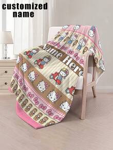 SANRIO Chăn lông cừu cá nhân hóa - Tên tùy chỉnh, chăn flannel mềm mại, món quà ấm áp và thoải mái dành cho gia đình và bạn bè, thích hợp để trang trí nhà cửa hoặc các dịp lễ hội. - Nhiều màu - Xem 3