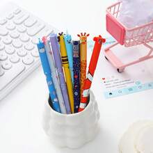 8 bolígrafos de gel borrables, con múltiples colores de tinta y diseños de Body, punta de 0.5mm, patrones de animales surtidos, ideales para fiestas infantiles, útiles escolares, papelería divertida, regalos de cumpleaños - Multicolor - Ver 3