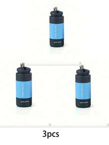 3个迷你钥匙扣LED手电筒，便携式可充电多功能户外手电筒，带夹子，适用于徒步、露营、钓鱼、跑步和应急照明，露营配件 - 彩色 - 查看 18