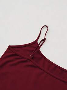 Vestido largo de maternidad cómodo de cuello redondo sin mangas, hecho de tela de alta elasticidad, diseñado especialmente para mujeres embarazadas, vestido de maternidad casual de verano - Rojo - Ver 9