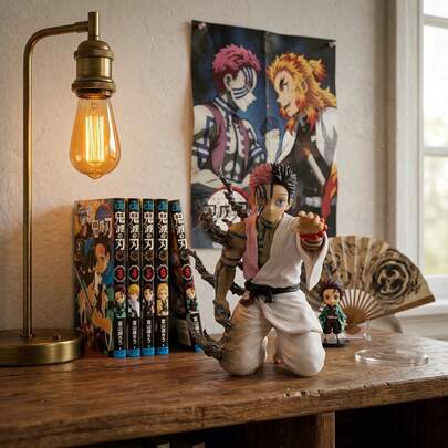 אנימה קלאסית: קימטסו נו יאיבה סדרת דמות דגם - שנים עשר שדים ירחים עליון דרגה שלוש אקאזה וידוי ערש מוות דמות, קופסה אסיפה פסלון, מתאים גם כקישוט, קישוט שולחן עבודה, מתנה לחברים