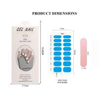 16pcs Semi-Cured Gel Nail Stickers, UV Gel Nail Stickers, Salon Quality Nail Stickers, Nail Stickers Protect Against UV, DIY Nail Stickers For Home Use - Multicolor - View 5
