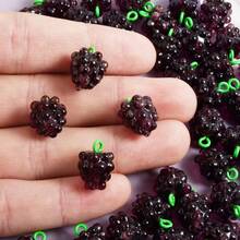 1pc/4pcs Cute & Fashionable Glass Vegetable & Fruit 3D Pendant Charms, Strawberry, Pineapple, Grape, Suitable For Necklace, Earrings, DIY Jewelry Making - Picture - View 50