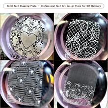 Khuôn dập móng nghệ thuật, khuôn trang trí móng thân thiện với người mới bắt đầu, khuôn dập chuyển hình ren, hoa, đường kẻ, khuôn dập sơn móng tay, khuôn dập nghệ thuật móng, khuôn dập silicon trong suốt, dụng cụ làm móng nghệ thuật - Đỏ - Xem 2