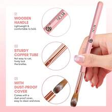 3支水晶凝胶美甲刷 + 5支勾线刷，刷毛柔软顺滑，适合专业美甲师和初学者居家使用。 - 粉色 - 查看 3